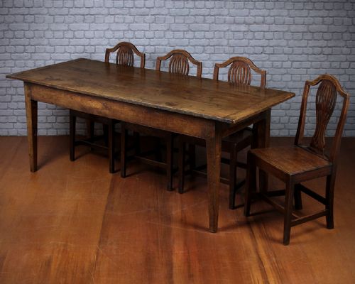 French Oak Farmhouse Kitchen Dining Table C.1820.