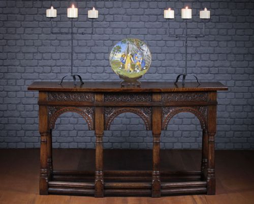 Carved Oak Console Table C.1910.