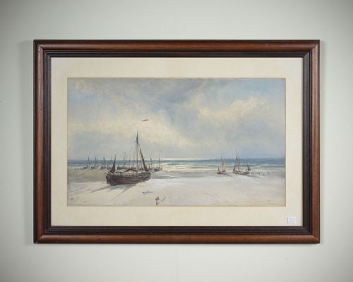 19th.c. Watercolour by Irish Marine Artist Edwin Hayes (1820–1904).