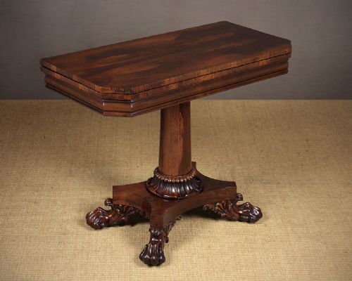 William IV Rosewood Fold Over Table C.1835.
