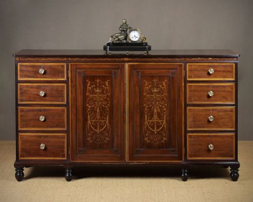 Edwardian Inlaid Sideboard Press by Edwards & Roberts C.1905.