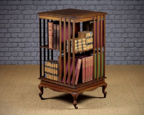 Edwardian Mahogany Revolving Bookcase C.1910.