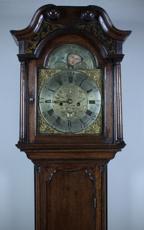 Brass Face Longcase Clock by James Sandiford of Manchester C.1760.