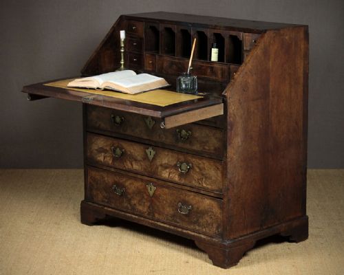 George II Walnut Bureau C.1760.