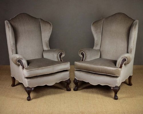 Pair of Wingback Armchairs C.1930.