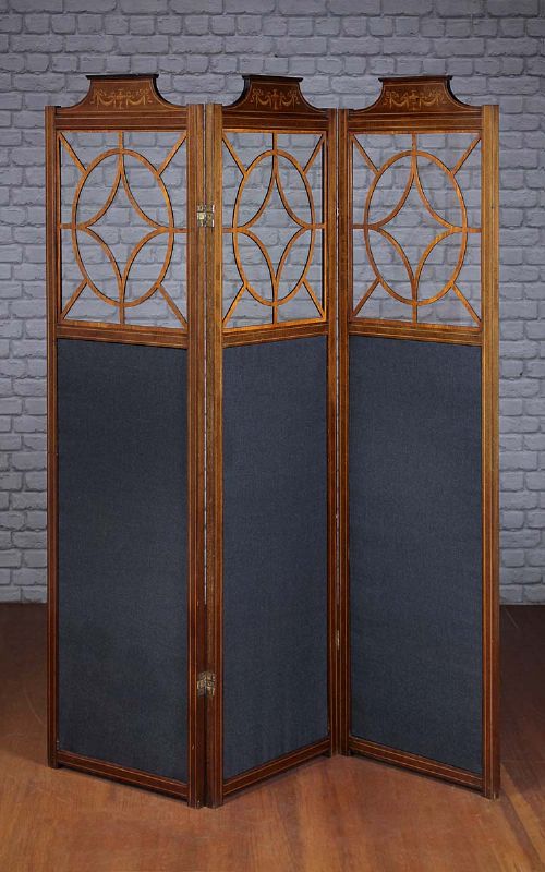 Edwardian Three Panel Screen C.1910.