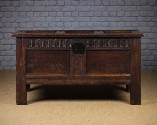Small Carved Oak Coffer C.1740.