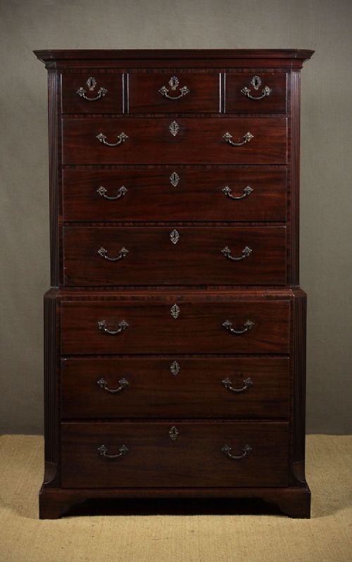 Georgian Mahogany Chest on Chest C.1800.