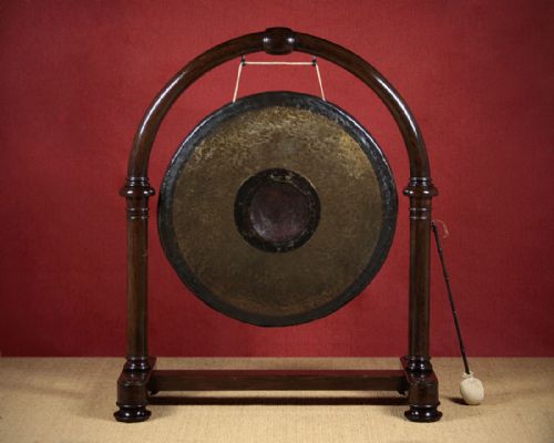 Large Oriental Floor Standing Temple Gong C.1900.