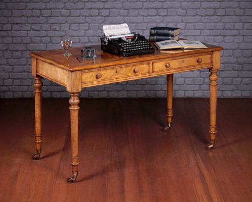 Satin Birch Writing Desk Side Table C.1880.