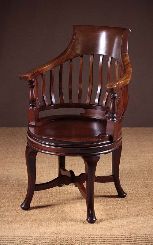 High Back Swivel Desk Armchair C.1905.