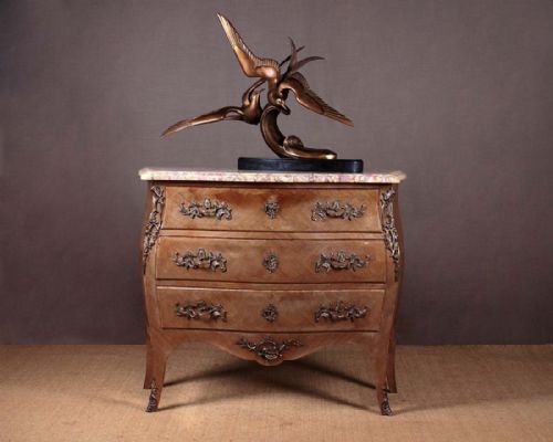 Small French Marble Top Chest of Drawers C.1930.
