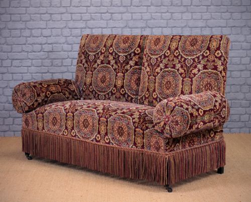 Small Sofa with Original Carpet Upholstery C.1890.