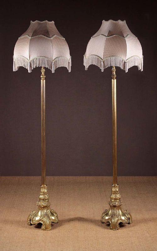 Pair of Brass Standard Lamps C.1910.