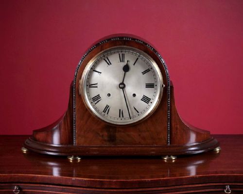 Edwardian Mahogany Boardroom Type Mantle Clock C.1910