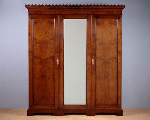 Pollard Oak Combination Wardrobe & Clothes Press C.1895.