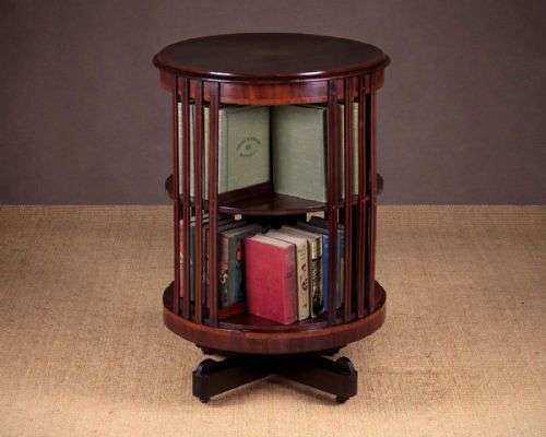 Edwardian Circular Revolving Bookcase C.1910