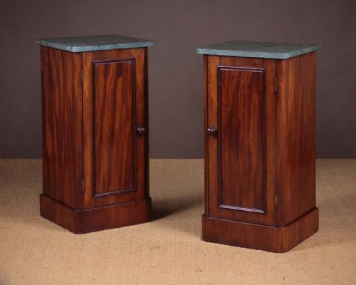 Pair Late 19th.c. Mahogany Bedside Cabinets C.1890