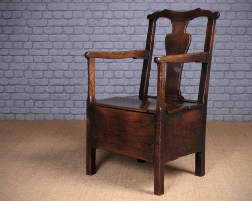 Georgian Oak Box Seat Armchair C.1800.