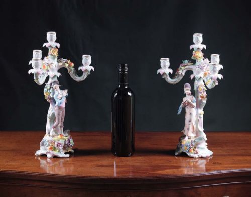Pair of Dresden Candelabra C.1890.