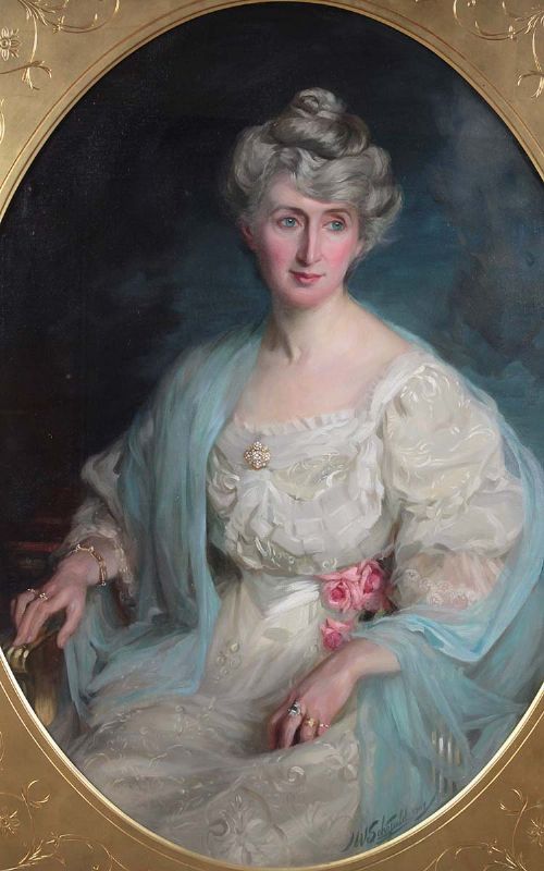 Very Large Edwardian Portrait of a Lady by John William Schofield C.1907.