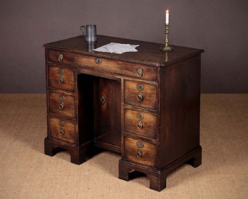 Small Georgian Mahogany Kneehole Desk C.1790.