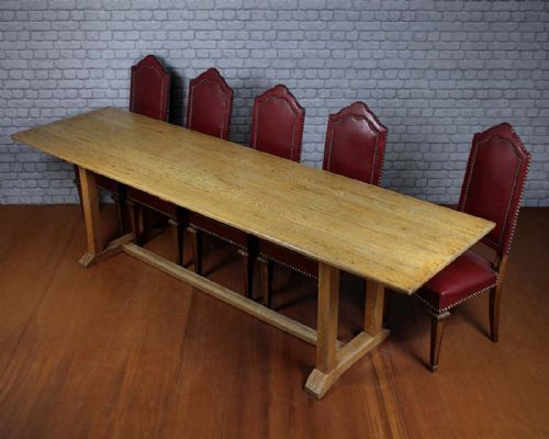 10 Seater Oak Refectory Dining Table C.1910.