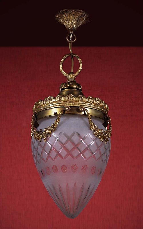 Edwardian Cut Glass Lantern Porch Light C.1910.