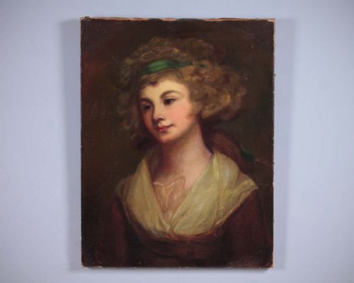 18th.c. Oil on Canvas Portrait C.1790