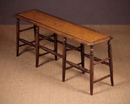 19th.c. Bergere or Canework Top Stool C.1890