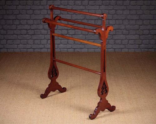 19th.c. Mahogany Bathroom Towel Rail C.1870.