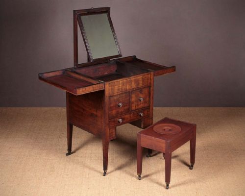 Georgian Mahogany Gentleman’s Night Table or Wash Stand C.1800.