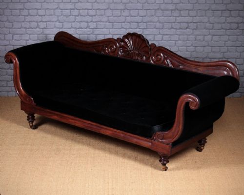 William IV Mahogany Scroll End Sofa C.1830.