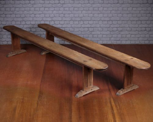 Pair of 8 Feet Long Cherrywood Benches C.1850.