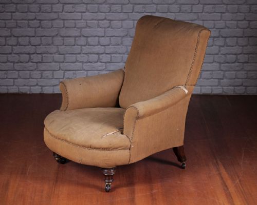 Easy Armchair for Reupholstery C.1860.