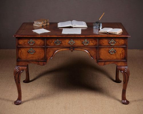 George II Style Walnut Desk or Writing Table C.1920