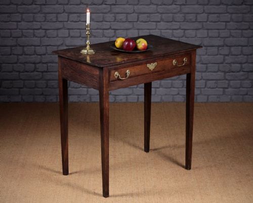 Georgian Oak Lowboy or Single Drawer Side Table C.1800