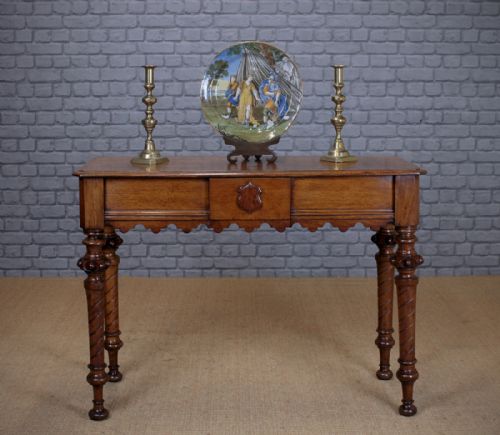 Small Gothic Oak Hall Table C.1870.