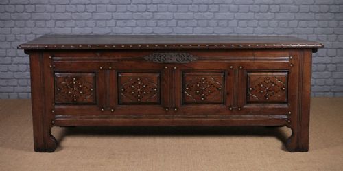 18th.c. French Inlaid Oak Dower Chest or Coffer C.1790.