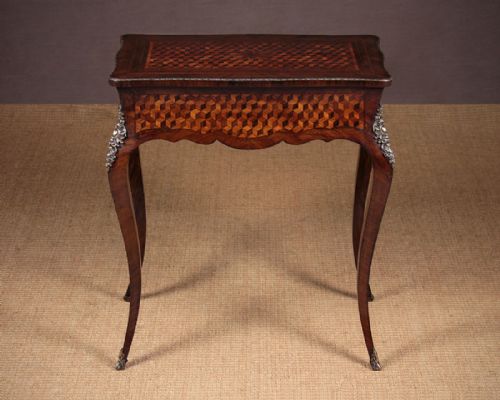 Louis Xv Parquetry & Ormolu Side Table C.1890.