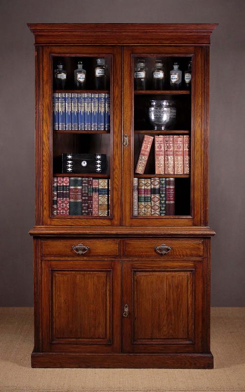 Edwardian Oak Bookcase C.1905.