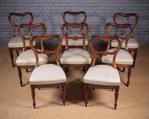 Set Eight 19th.c. Rosewood Dining Chairs C.1860.