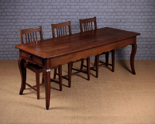 Mid 19th.c. French Cherrywood Farmhouse Kitchen Table C.1840.