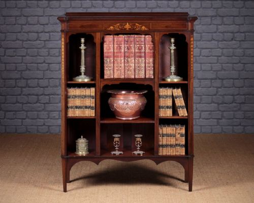 Small Inlaid Mahogany Bookcase C.1890.
