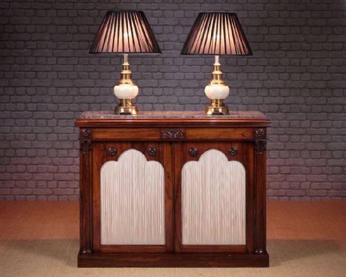 Regency Rosewood Marble Top Chiffonier Side Cabinet C.1820.