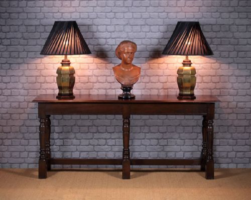 Early 20th.c. Dark Oak Serving Side Table C.1920