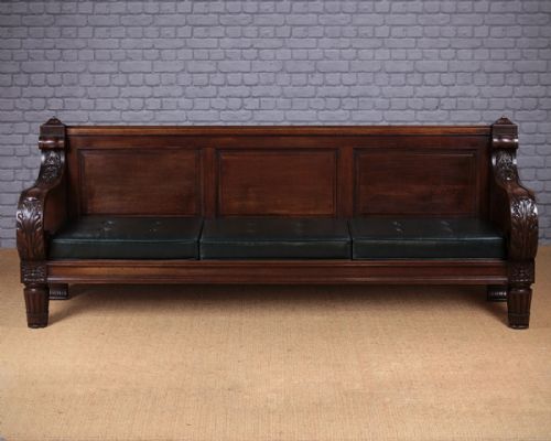 Long Oak Waiting Room Bench C.1890.