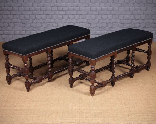 Pair of Late 19th.c Long Stools C.1890.