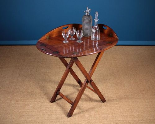 19th.c. Campaign Type Butler’s Tray on Stand C.1880