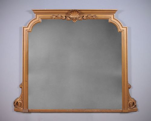 Large Overmantle Mirror C.1890.